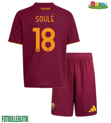 AS Roma Matias Soule #18 Hemmaställ Barn 2025-26 Kortärmad (+ Korta byxor)